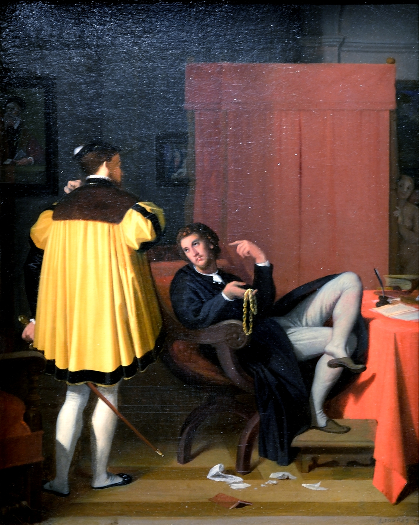 L'Arétin et l'envoyé de Charles Quint de Jean-Auguste-Dominique Ingres