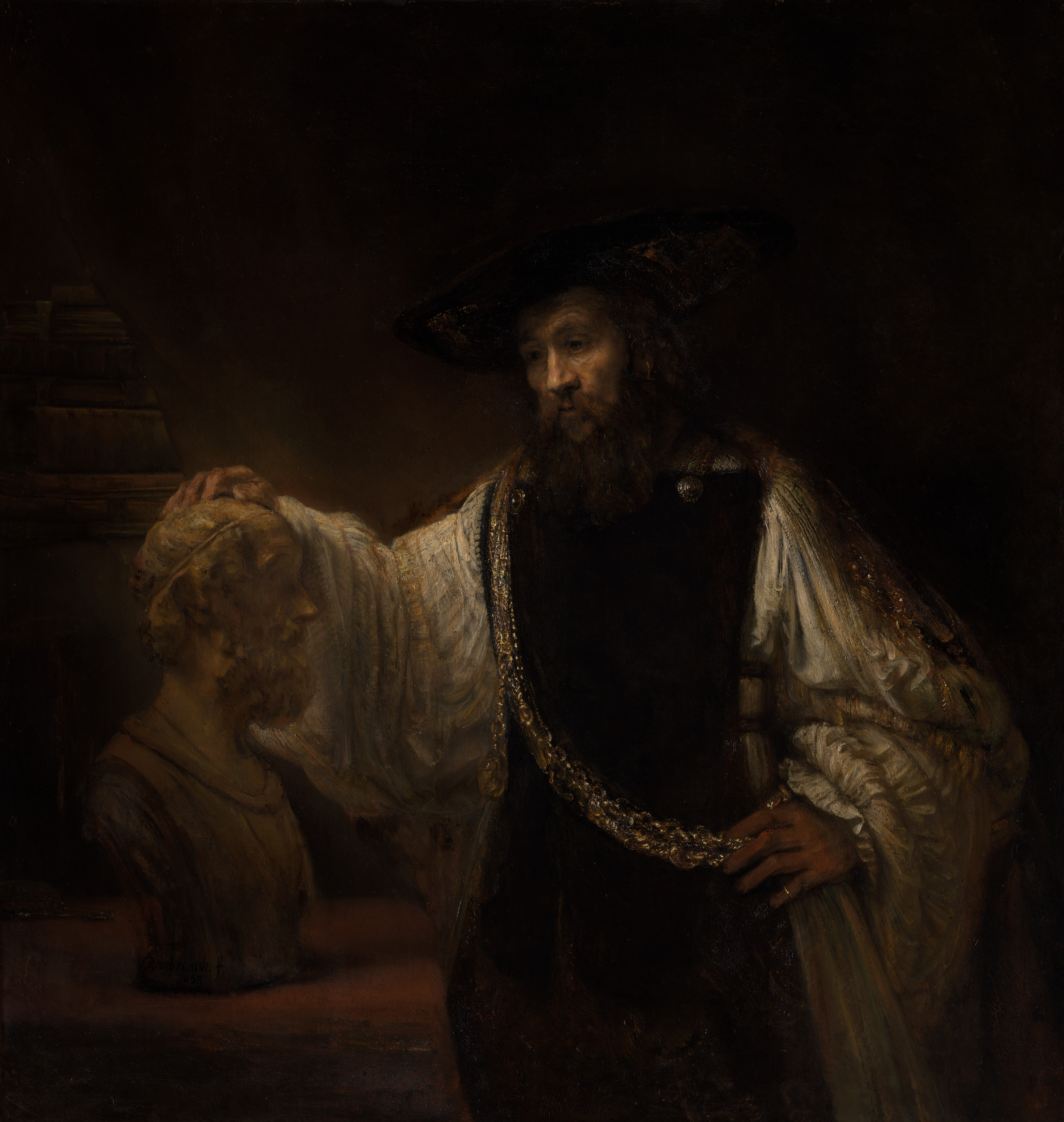 Aristotle with a Bust of Homer by Rembrandt van Rijn
